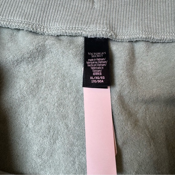 Victoria's Secret Cotton Fleece Mid Rise Jogger Sweatpants Soft Green - Picture 9 of 11